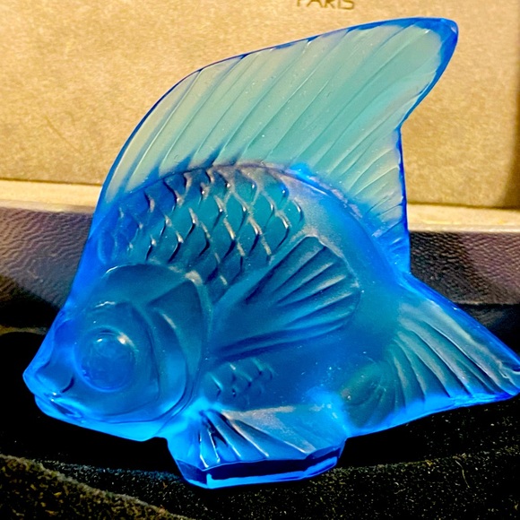 Lalique Other - LALIQUE CRYSTAL BLUE FISH BRAND NEW WITH TAGS IN BOX